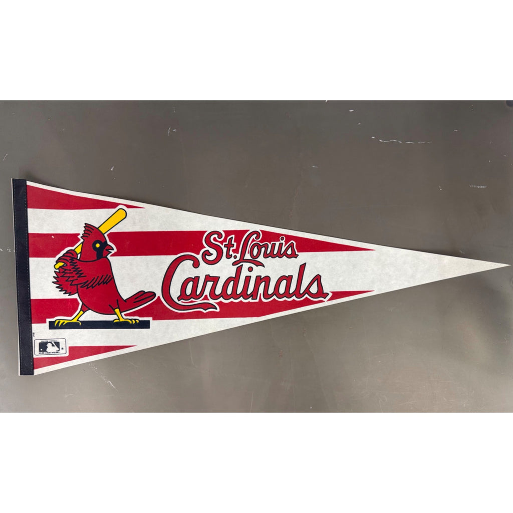 Vintage St. Louis Cardinals MLB Felt Pennant With Striped Design
