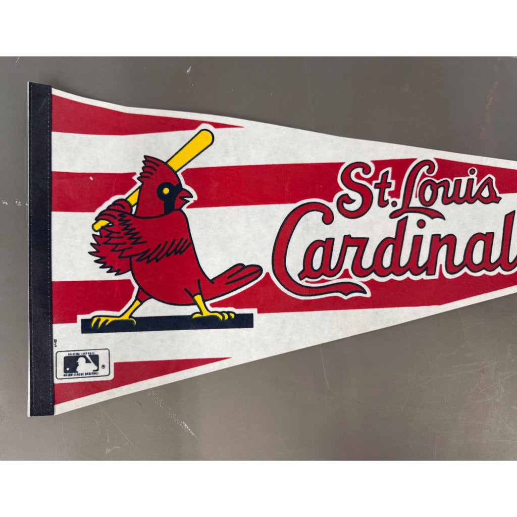 Vintage St. Louis Cardinals MLB Felt Pennant With Striped Design