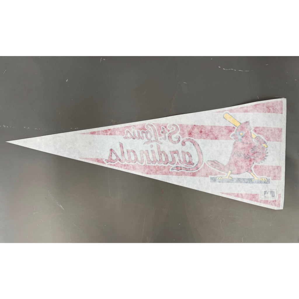 Vintage St. Louis Cardinals MLB Felt Pennant With Striped Design