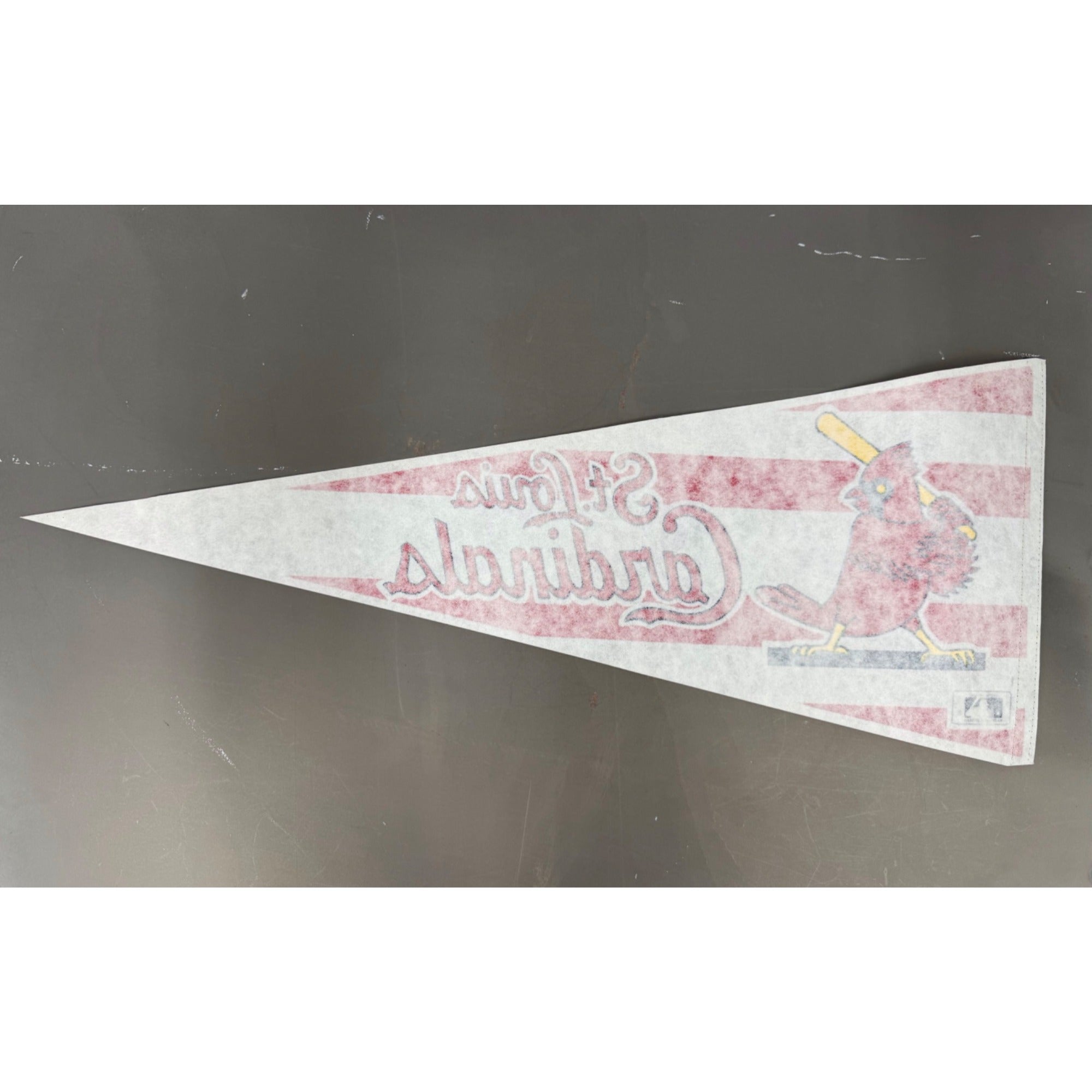 Vintage St. Louis Cardinals MLB Felt Pennant With Striped Design