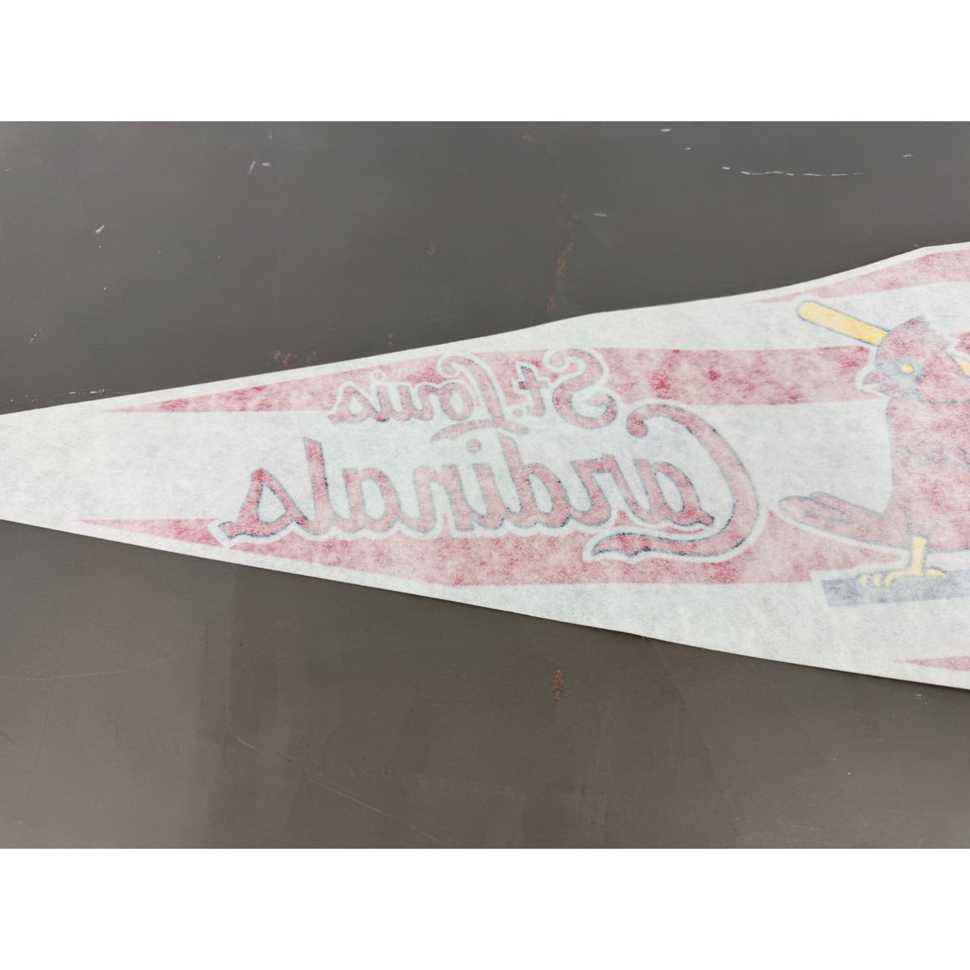 Vintage St. Louis Cardinals MLB Felt Pennant With Striped Design