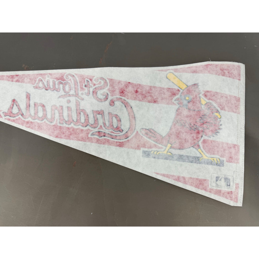 Vintage St. Louis Cardinals MLB Felt Pennant With Striped Design