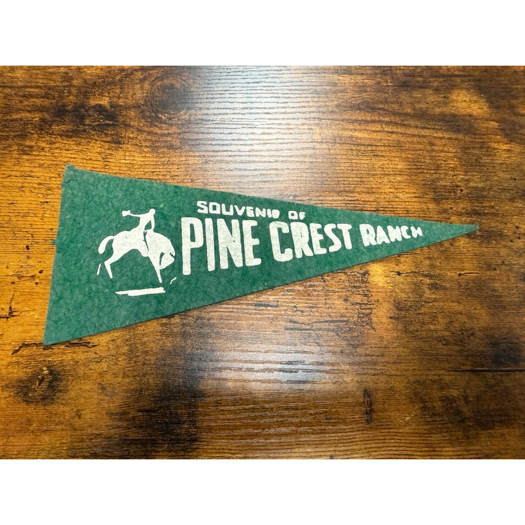 Vintage souvenir Pine Crest Ranch mini pennant