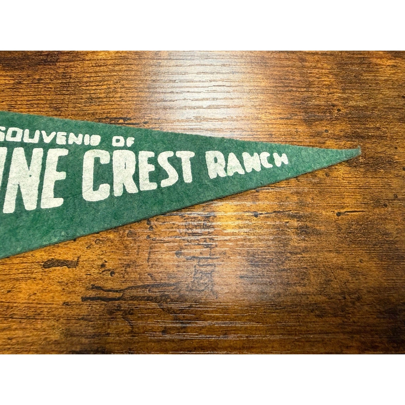 Vintage souvenir Pine Crest Ranch mini pennant