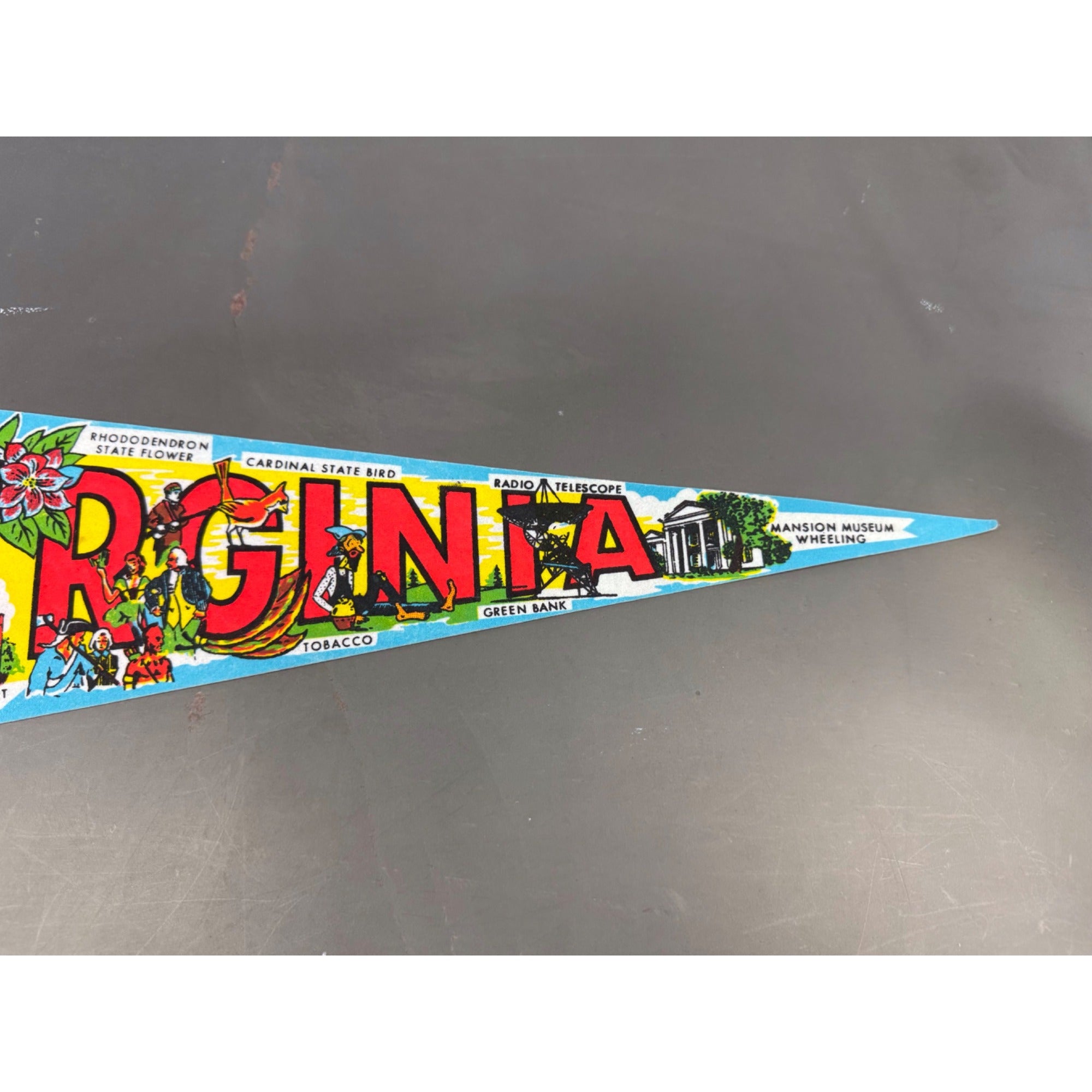 Vintage West Virginia state pennant