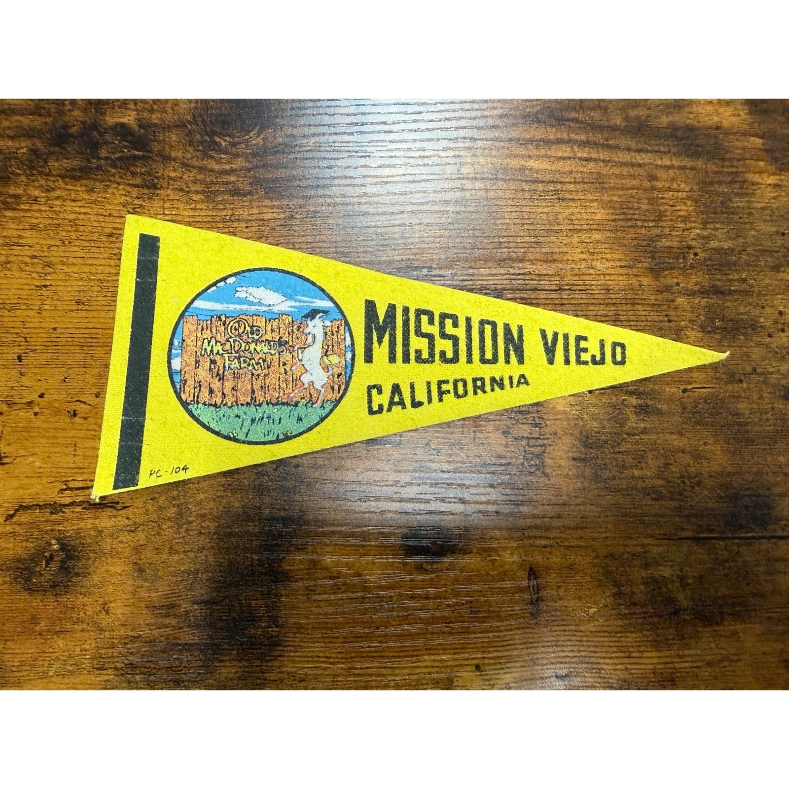 Vintage Mission Viejo California mini pennant