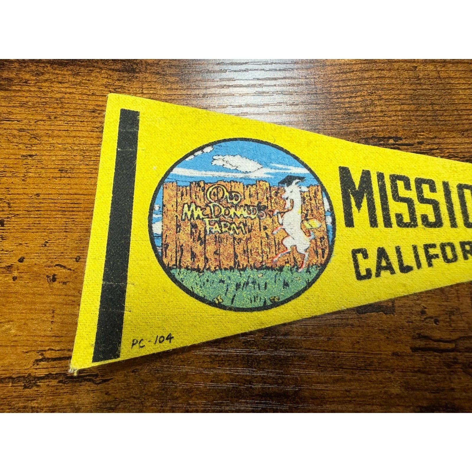 Vintage Mission Viejo California mini pennant