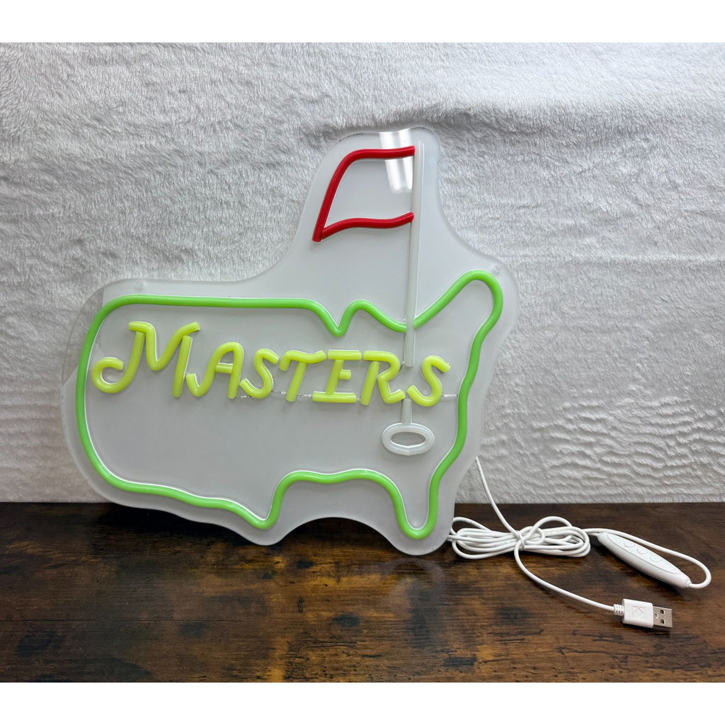 USB-Powered dimmable Neon LED Wall Light Masters Golf Sign
