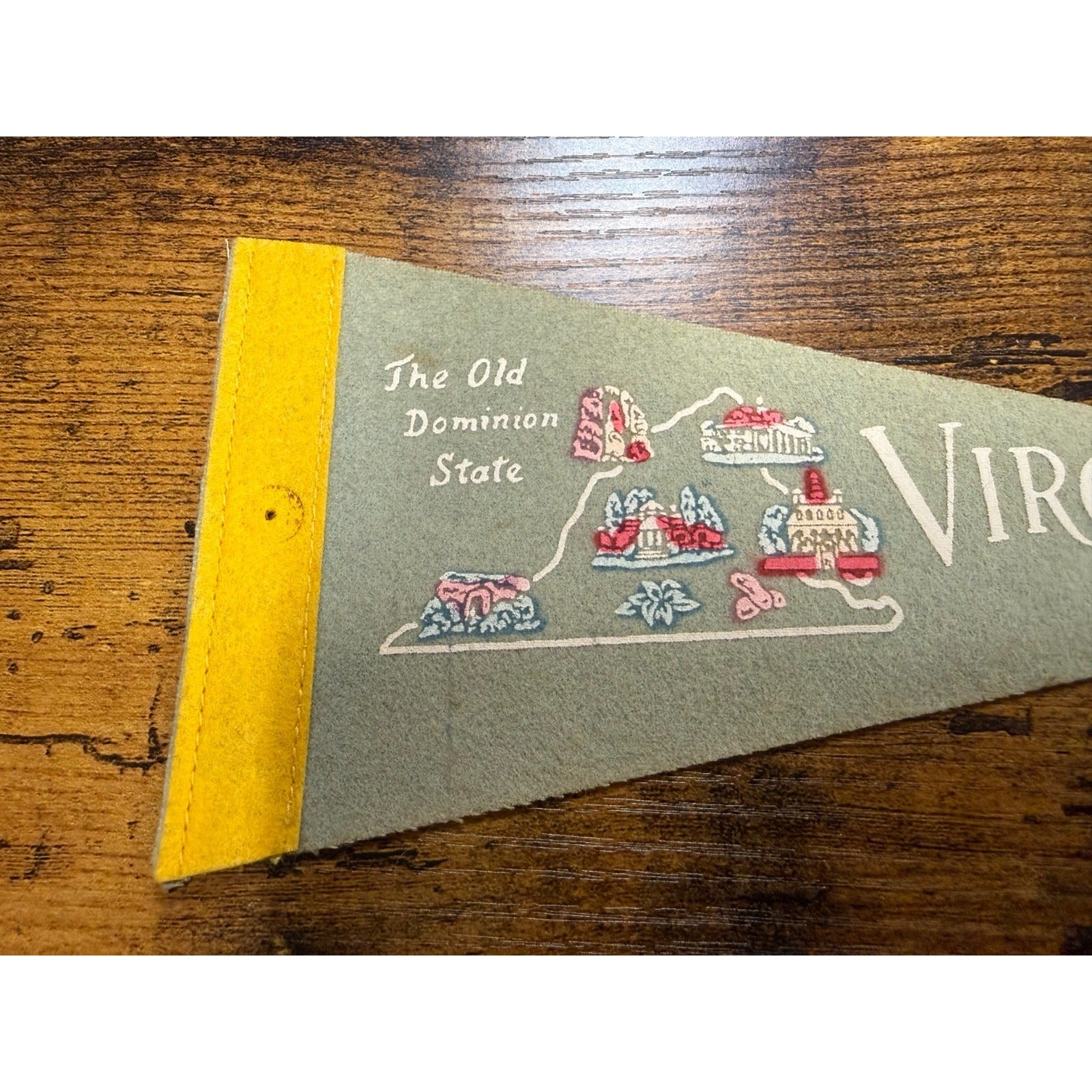 Vintage Virginia mini pennant