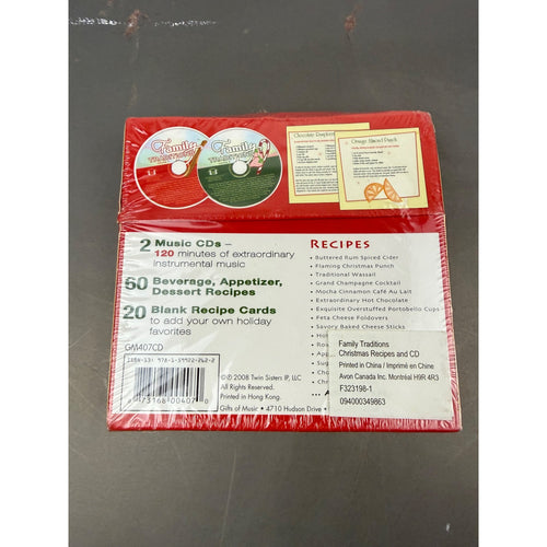 Family Traditions Holiday Music & Recipe Set - 2 CDs 60 Recipes 20 Blank Cards
