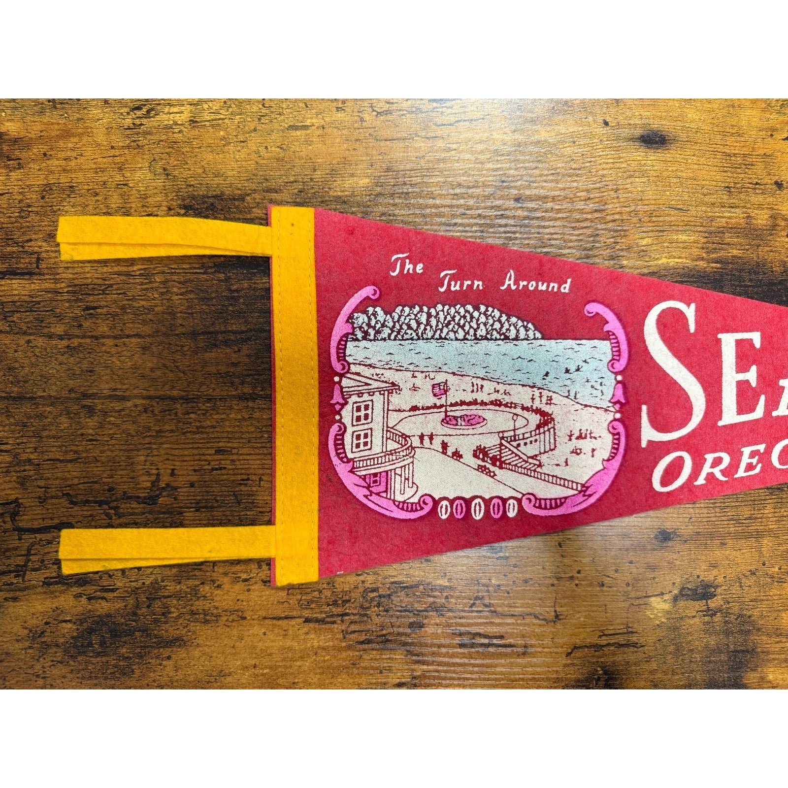Vintage Seaside Oregon pennant