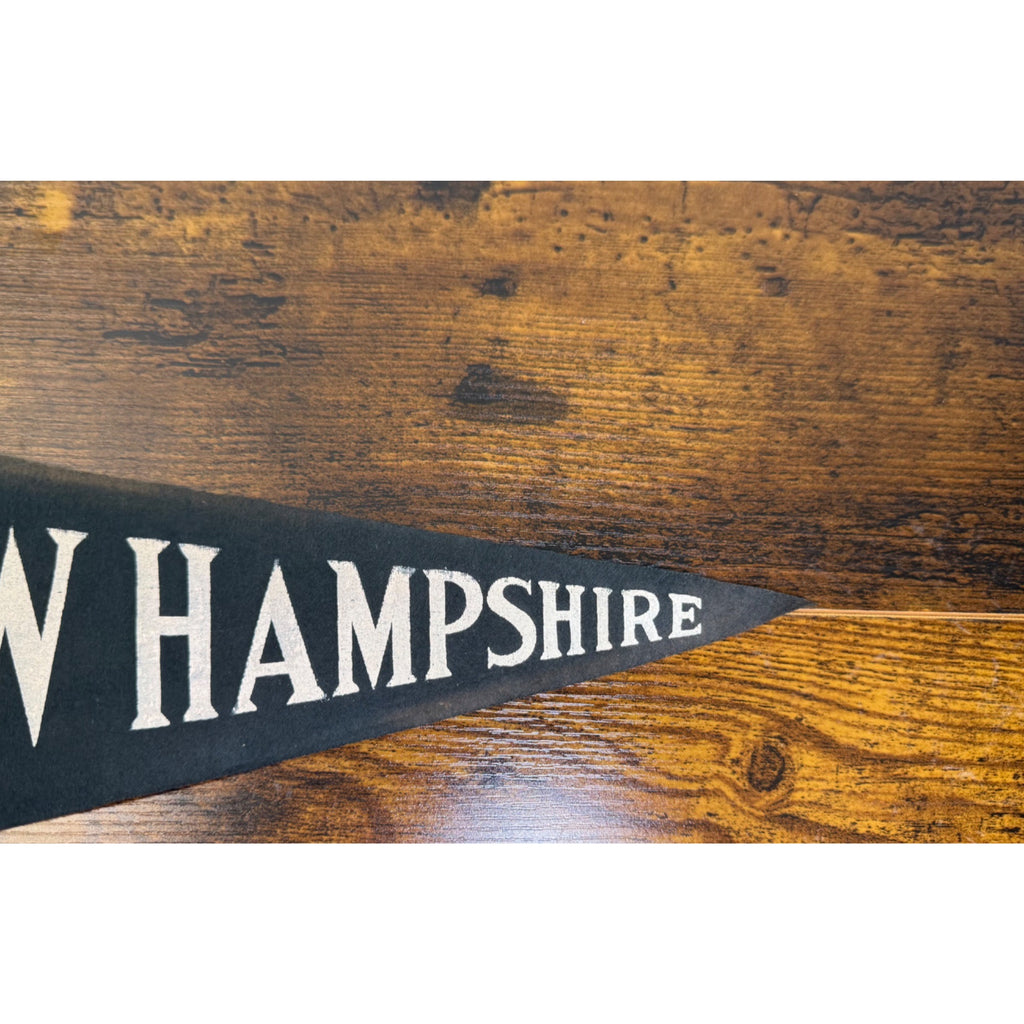 Vintage New Hampshire Pennant With Old Man Of The Mountain Graphic