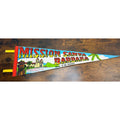 Vintage Mission Santa Barbara Souvenir Pennant Flag Queen Of The Missions