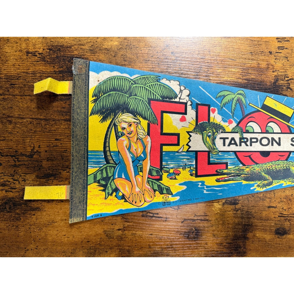Vintage Tarpon Springs, Florida pennant