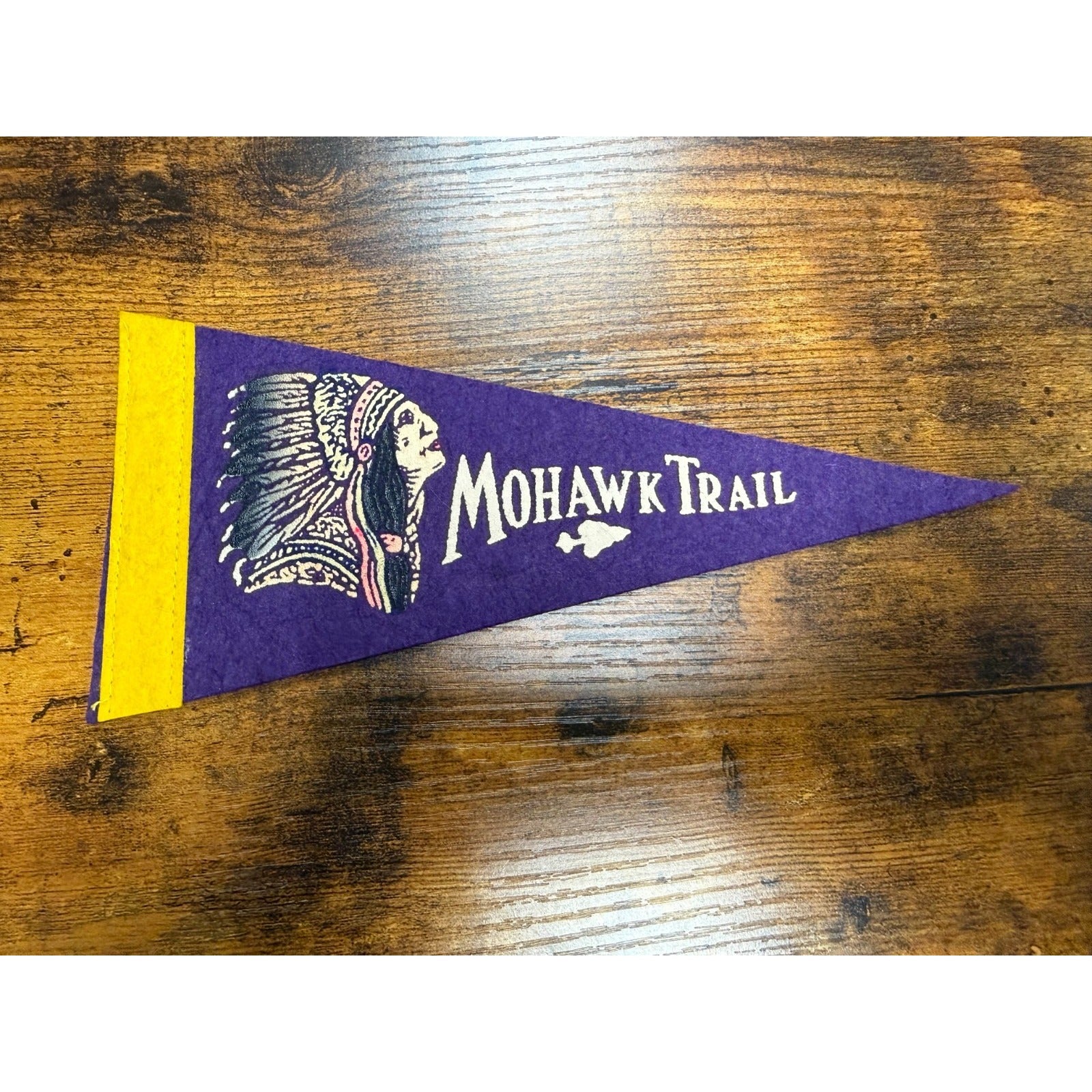 Vintage Mohawk Trail mini pennant