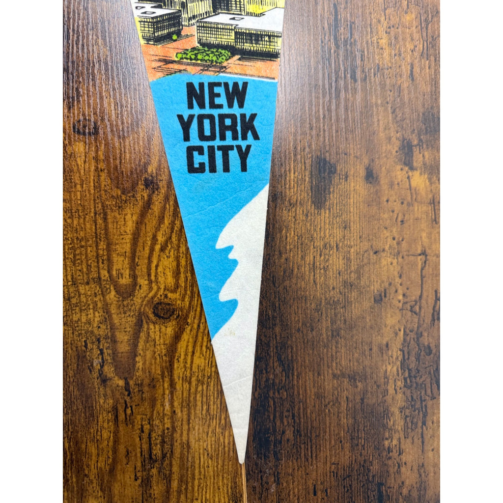 Vintage World Trade Center New York City Souvenir Felt Pennant With Twin Towers