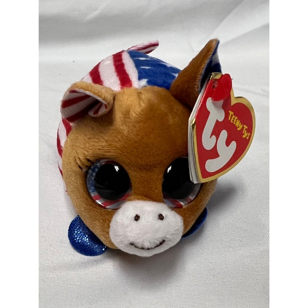2016 Ty Teeny Beanie Vote president plush patriotic flag set limited editon 4"