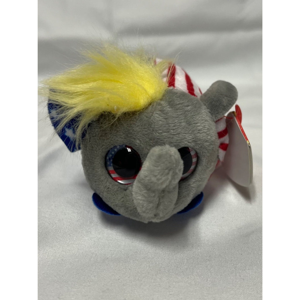 2016 Ty Teeny Beanie Vote president plush patriotic flag set limited editon 4"