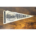 Vintage Virginia City Montana Souvenir Pennant With Stagecoach Illustration