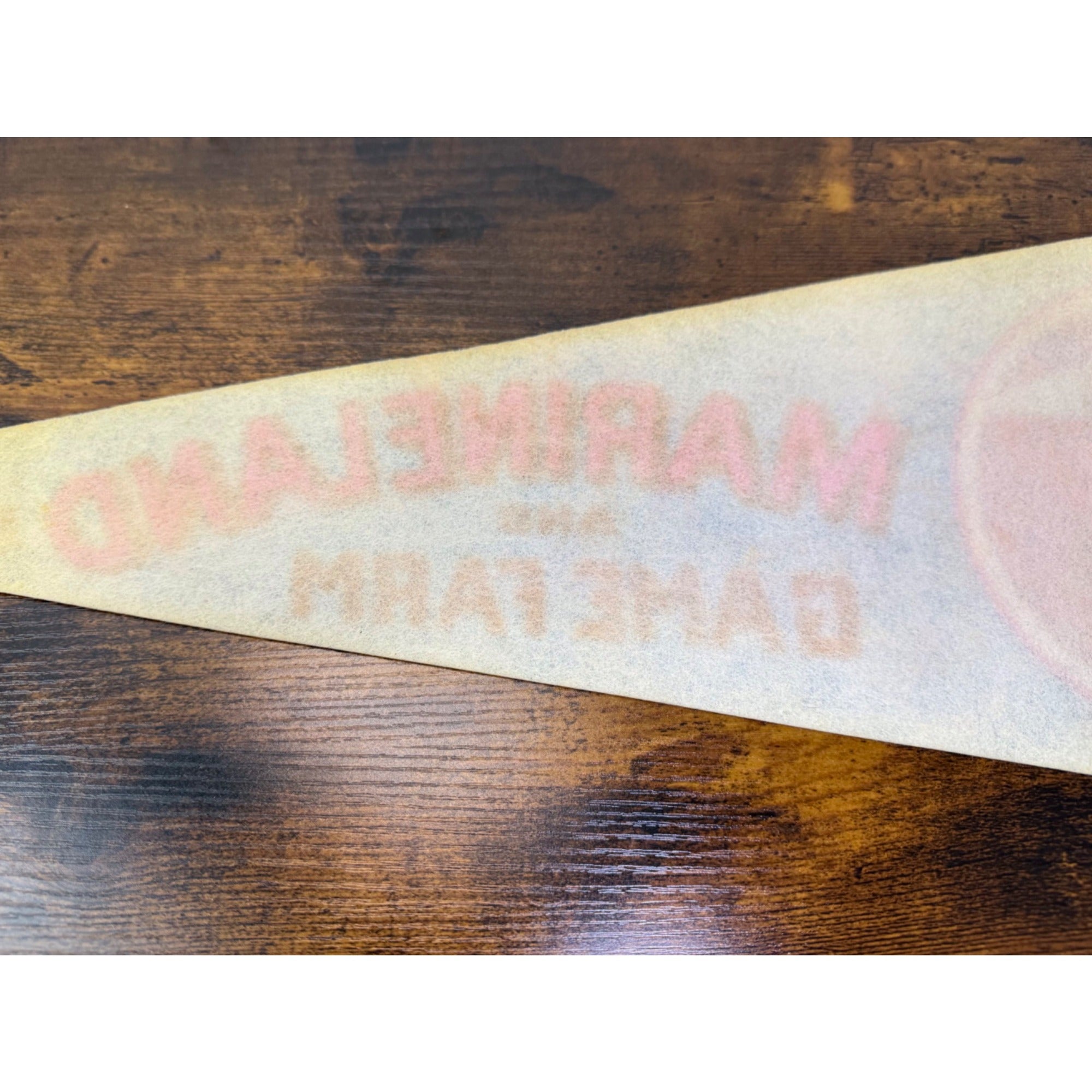 Vintage Marineland & Game Farm Pennant Canada Souvenir Dolphin Graphic