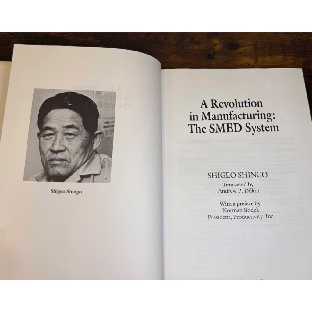 Shigeo Shingo A Revolution In Manufacturing: The SMED System Hardcover 1985
