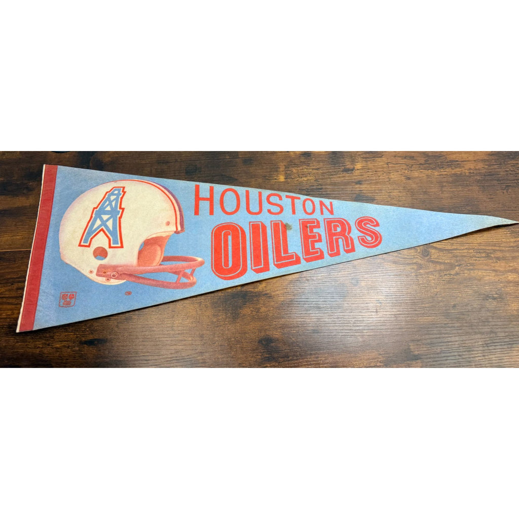 Vintage Houston Oilers NFL Felt Pennant Sports Memorabilia Collectible
