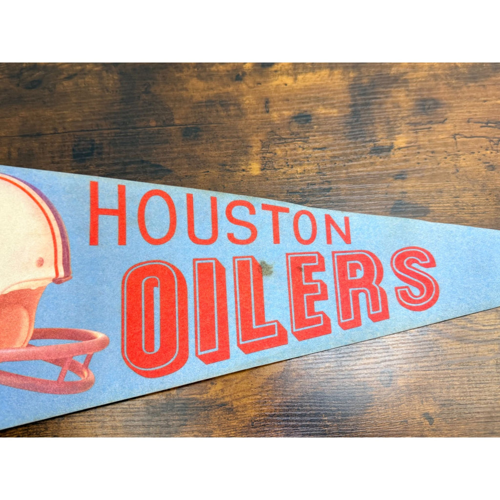 Vintage Houston Oilers NFL Felt Pennant Sports Memorabilia Collectible
