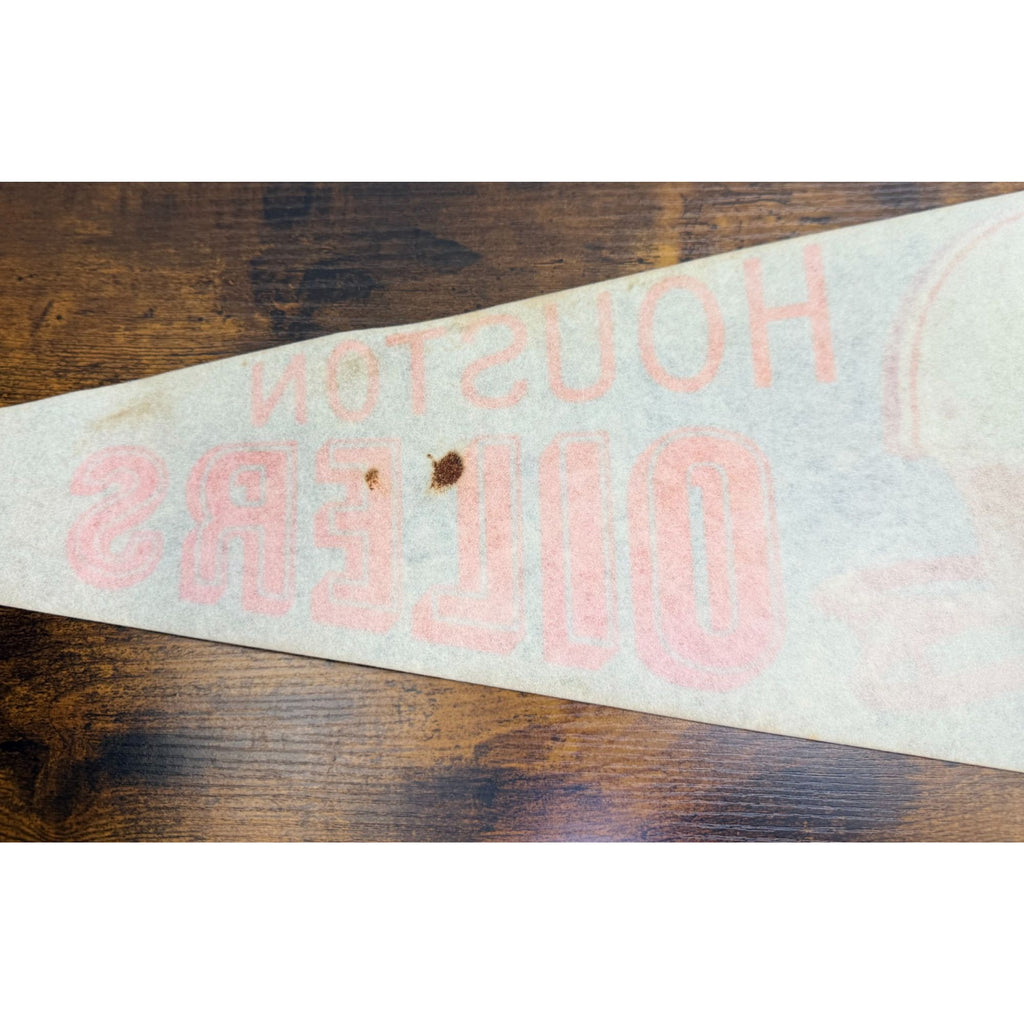 Vintage Houston Oilers NFL Felt Pennant Sports Memorabilia Collectible
