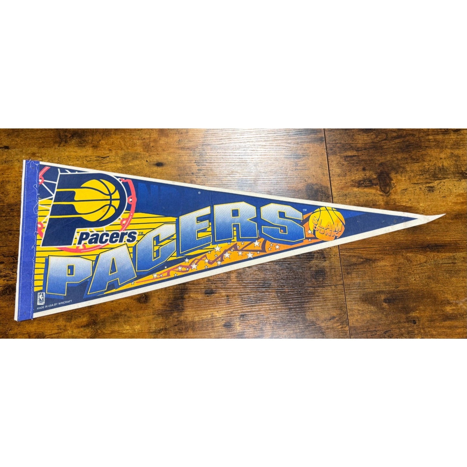 Vintage 90's NBA Indiana Pacers pennant