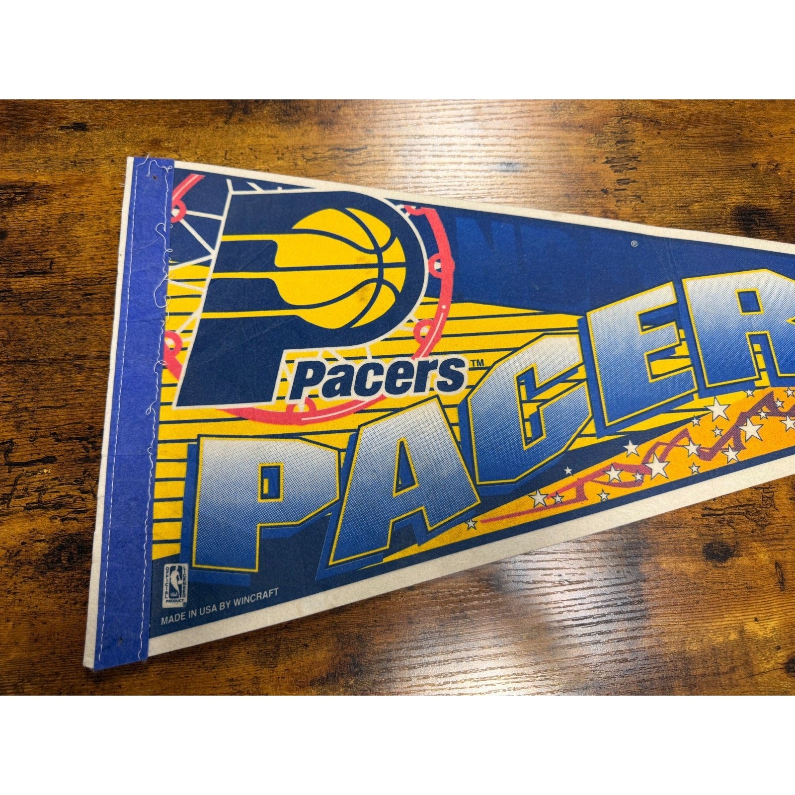 Vintage 90's NBA Indiana Pacers pennant