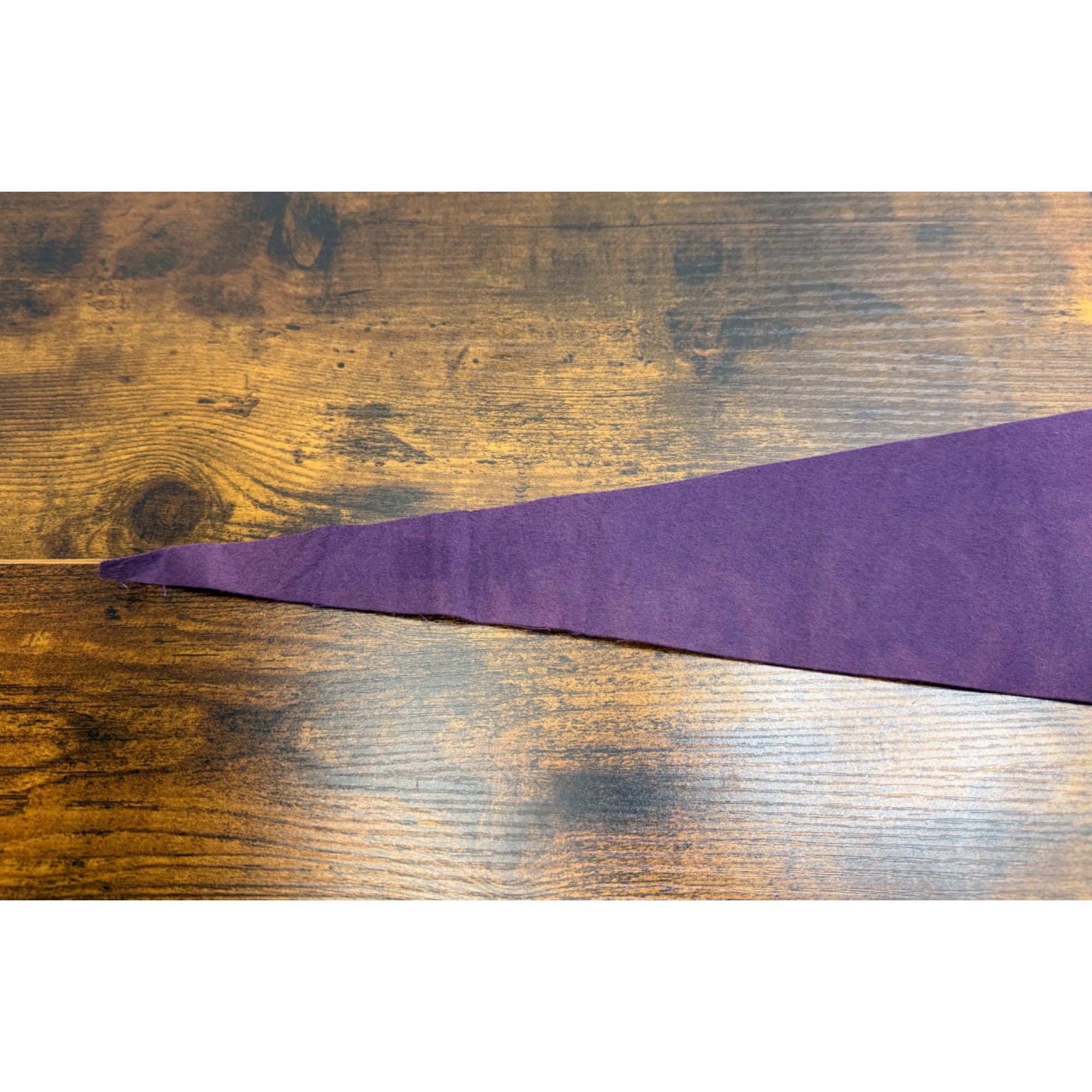 Vintage Texas Pennant Felt Flag "The Lone Star State" Purple 26.5 inches