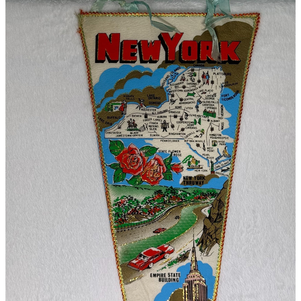 Vintage New York State pennant Made in Japan