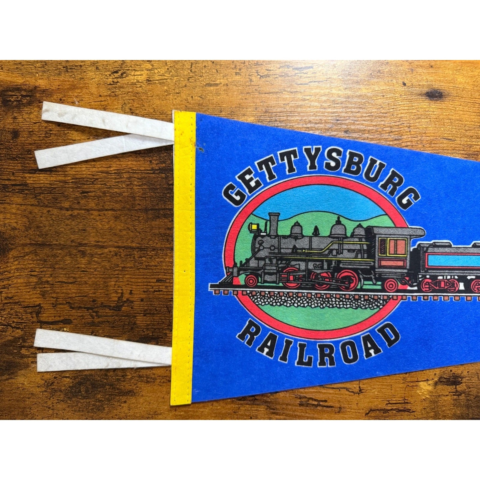 Vintage Gettysburg Railroad pennant