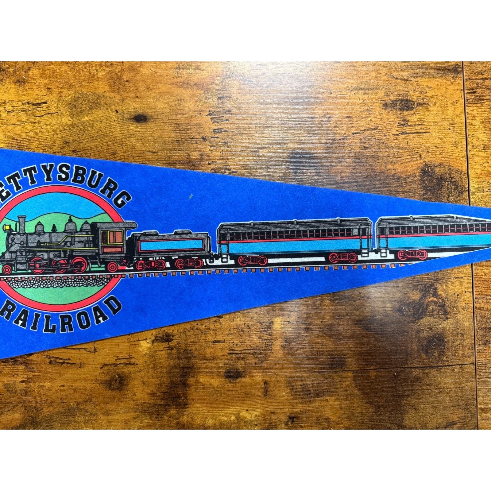 Vintage Gettysburg Railroad pennant