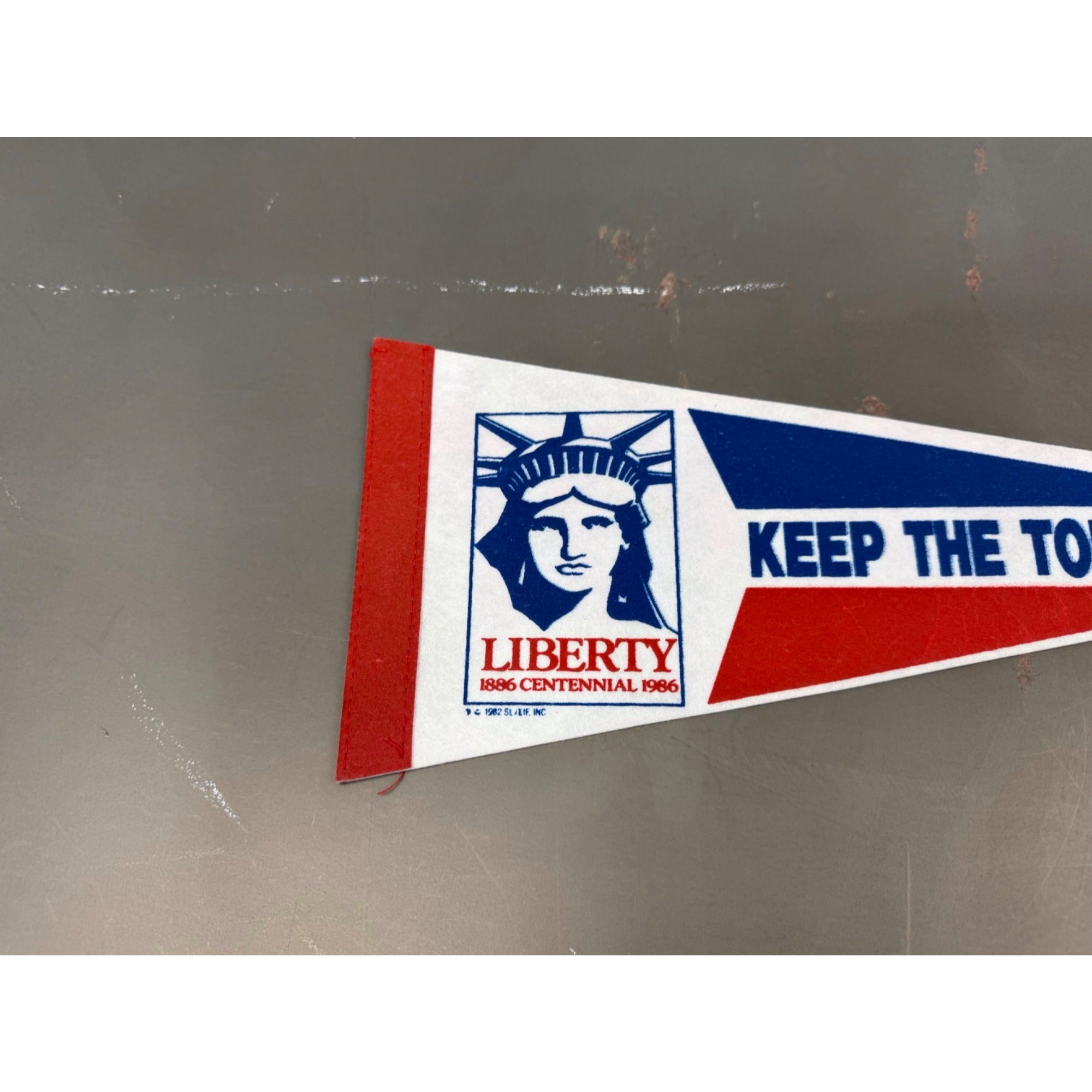 Vintage 1986 Centennial Liberty “Keep the Torch Lit” pennant