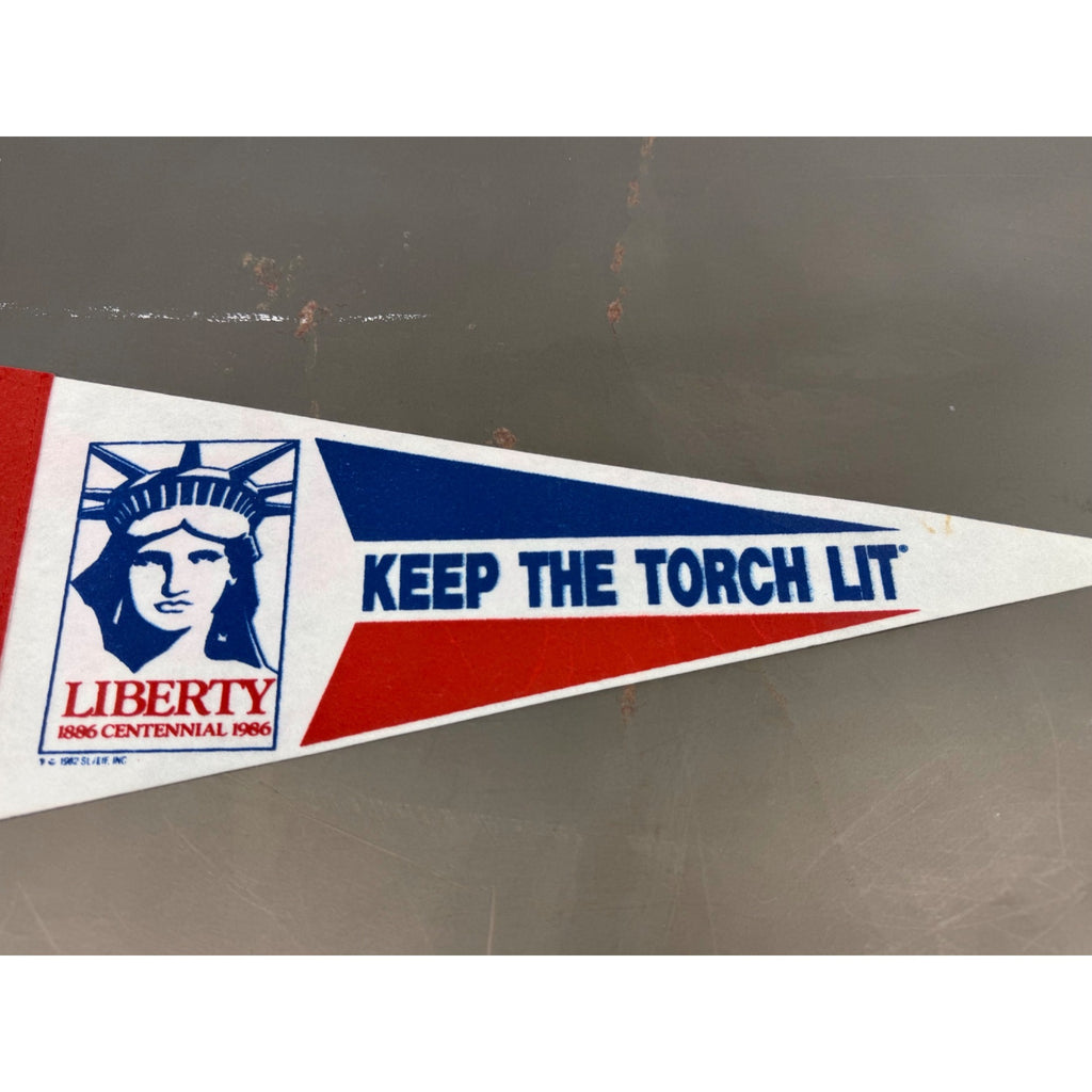 Vintage 1986 Centennial Liberty “Keep the Torch Lit” pennant