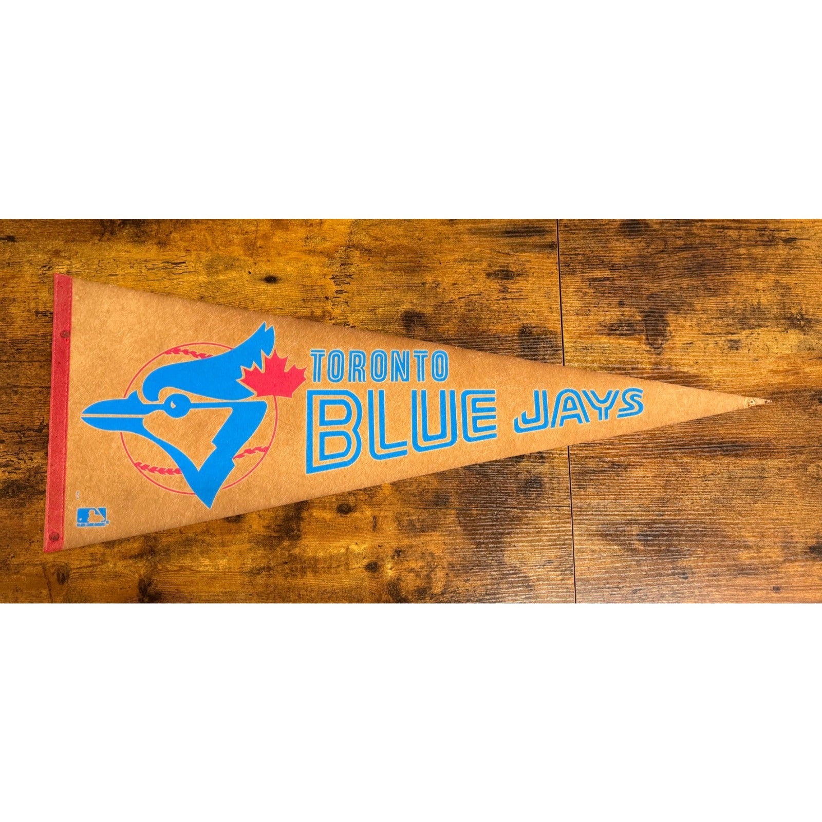 Vintage MLB Toronto Blue jays pennant aged