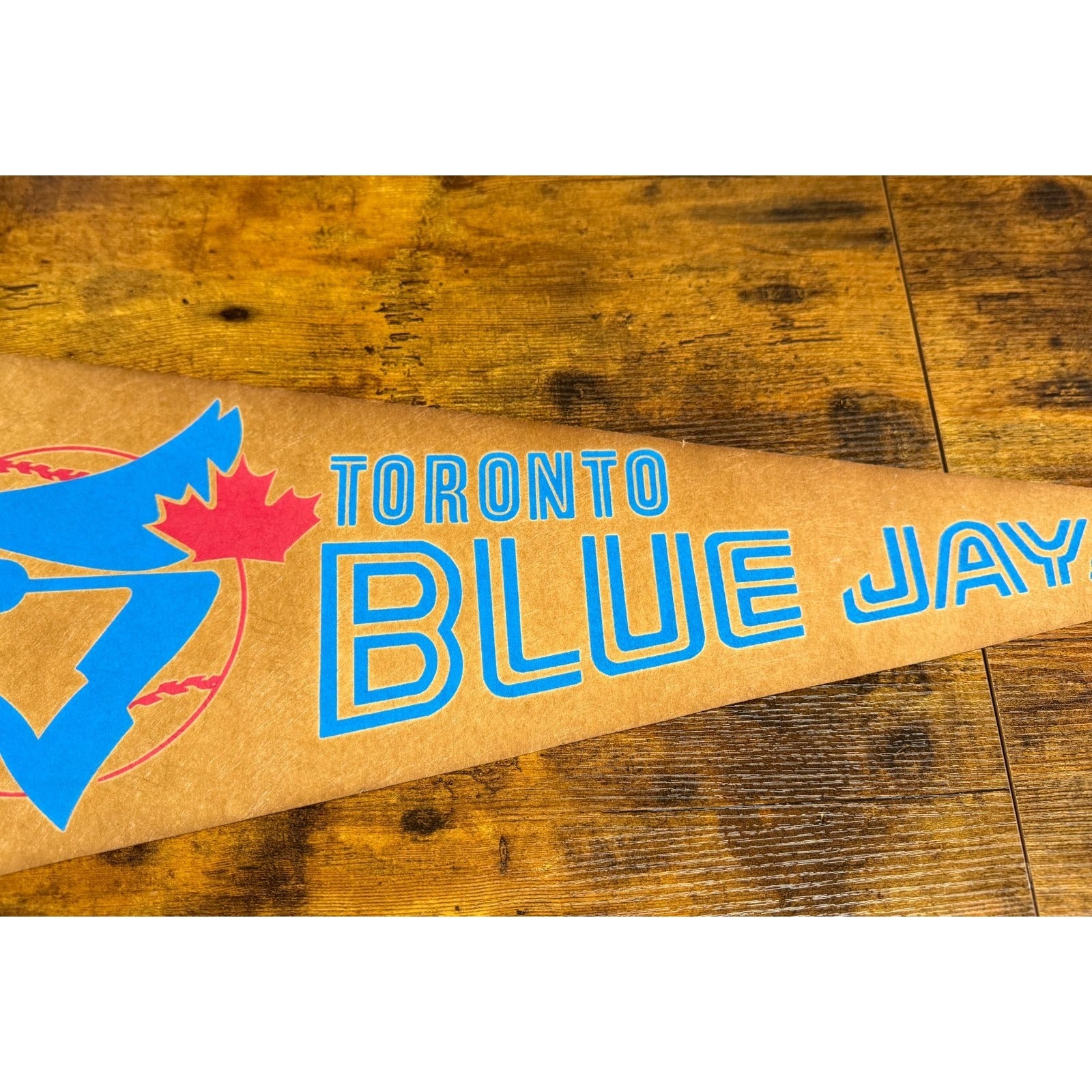 Vintage MLB Toronto Blue jays pennant aged
