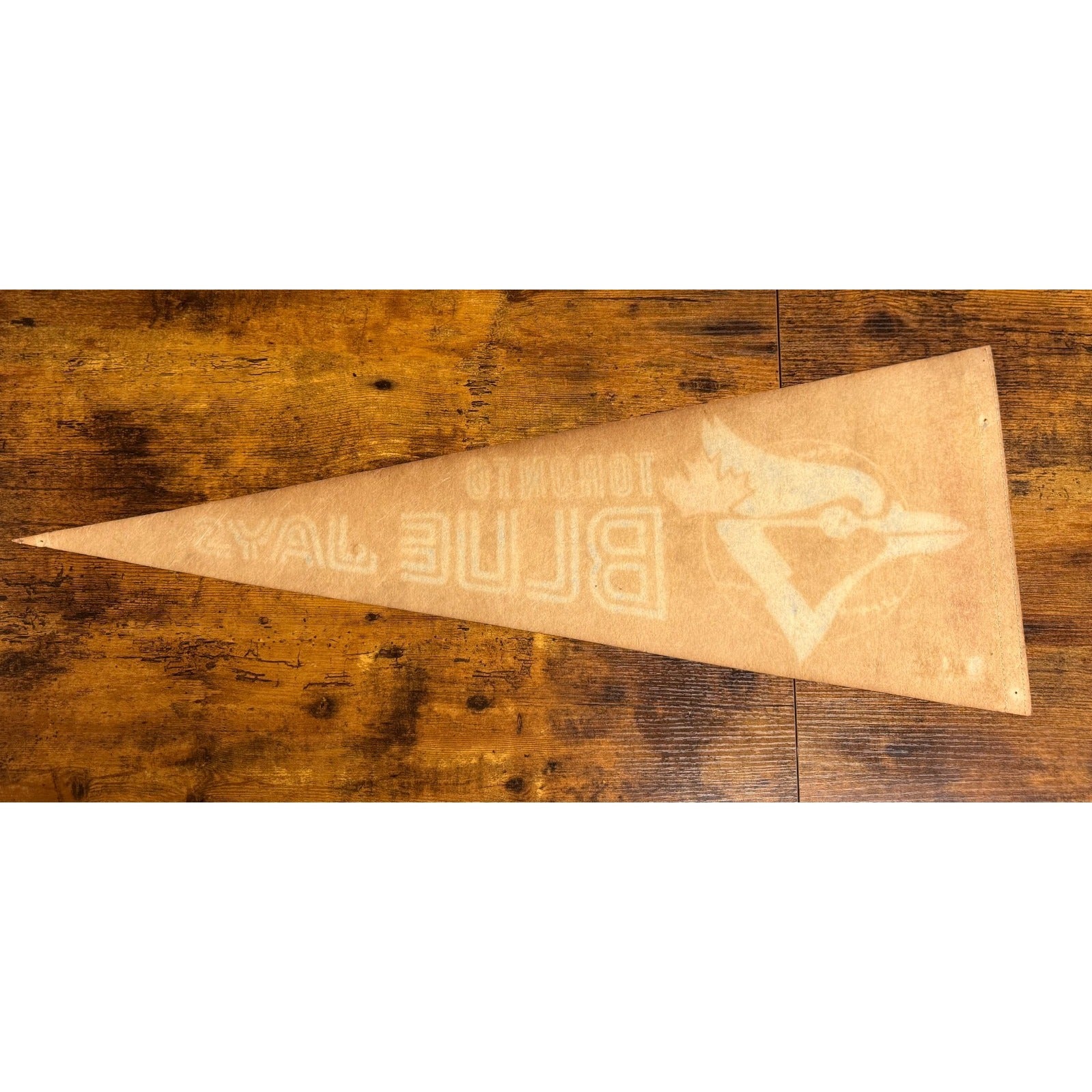 Vintage MLB Toronto Blue jays pennant aged