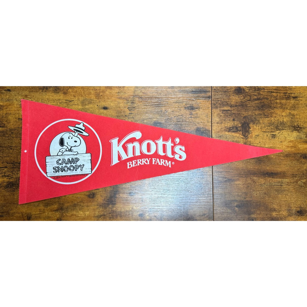 Vintage Knott's Berry Farm Camp Snoopy 30 Inch Felt Pennant