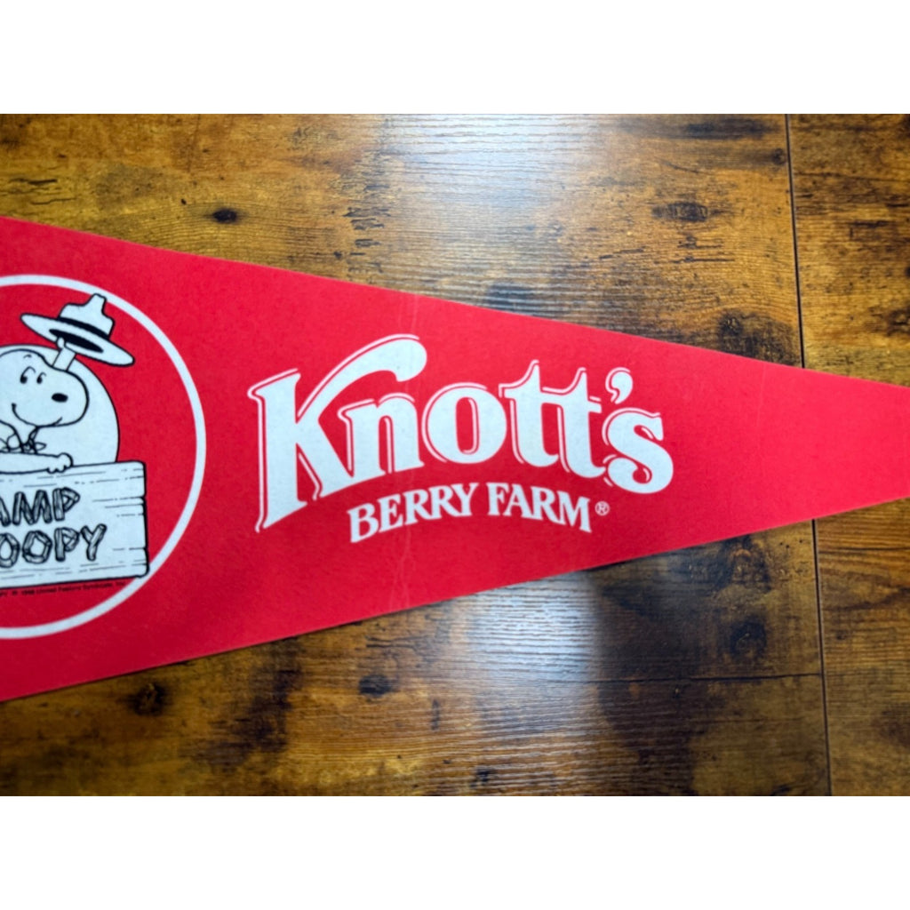 Vintage Knott's Berry Farm Camp Snoopy 30 Inch Felt Pennant