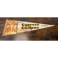 Vintage Cypress Gardens Florida Souvenir Pennant With Water Skiing Scene Felt