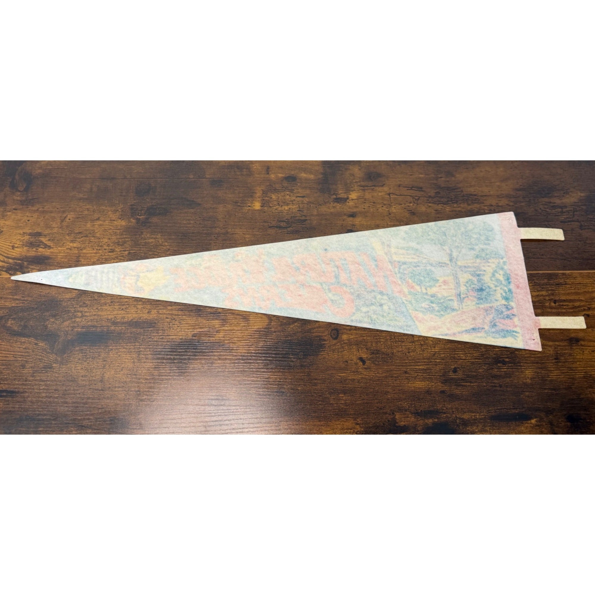 Natural Bridge Caverns Vintage 1977 Felt Pennant National Landmark 25 inches