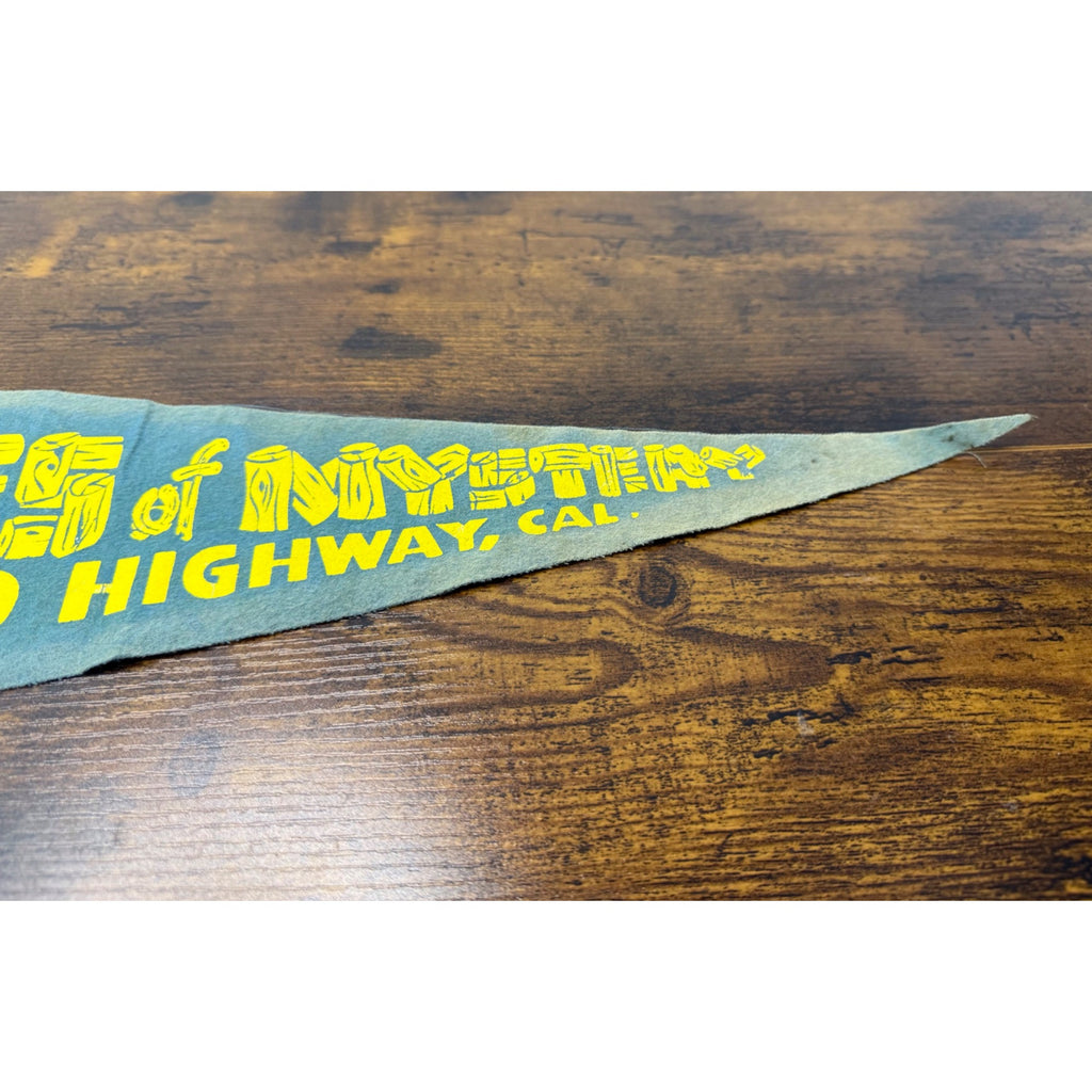 Vintage Trees Of Mystery Pennant Redwood Highway California Felt Souvenir