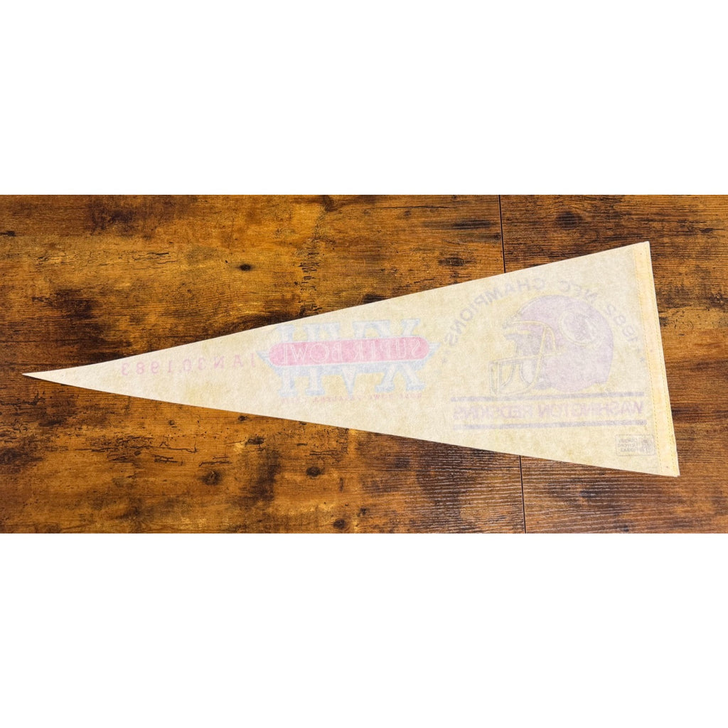 Vintage NFL Washington Redskins 1982 NFC Champions Pennant Super Bowl XVII