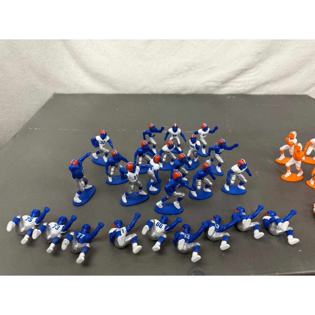 Vintage Electric Football Game Player Figures Blue & Orange Teams 42 Pieces Total
