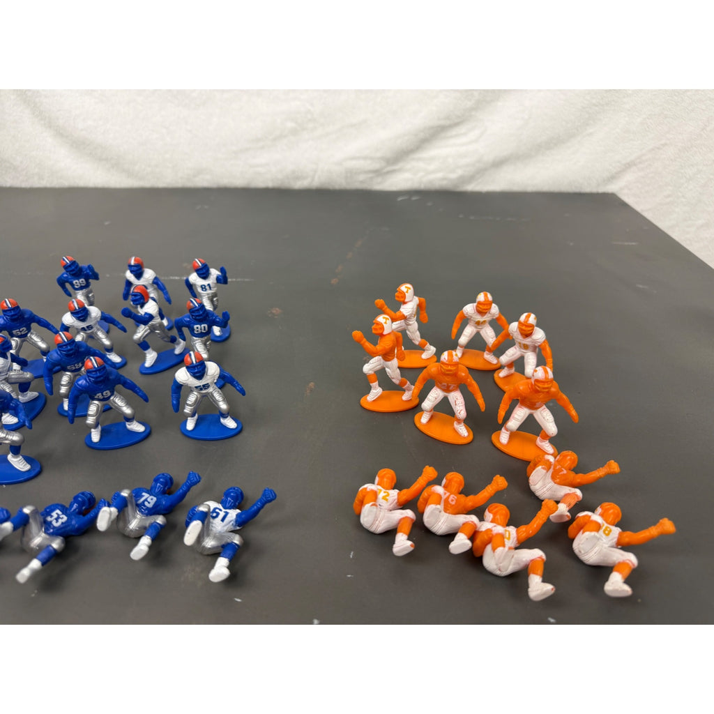 Vintage Electric Football Game Player Figures Blue & Orange Teams 42 Pieces Total