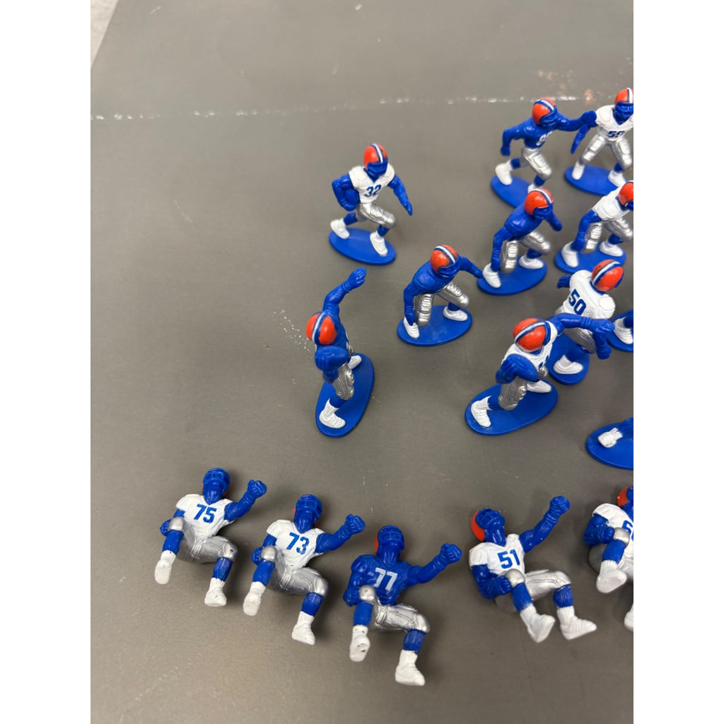Vintage Electric Football Game Player Figures Blue & Orange Teams 42 Pieces Total