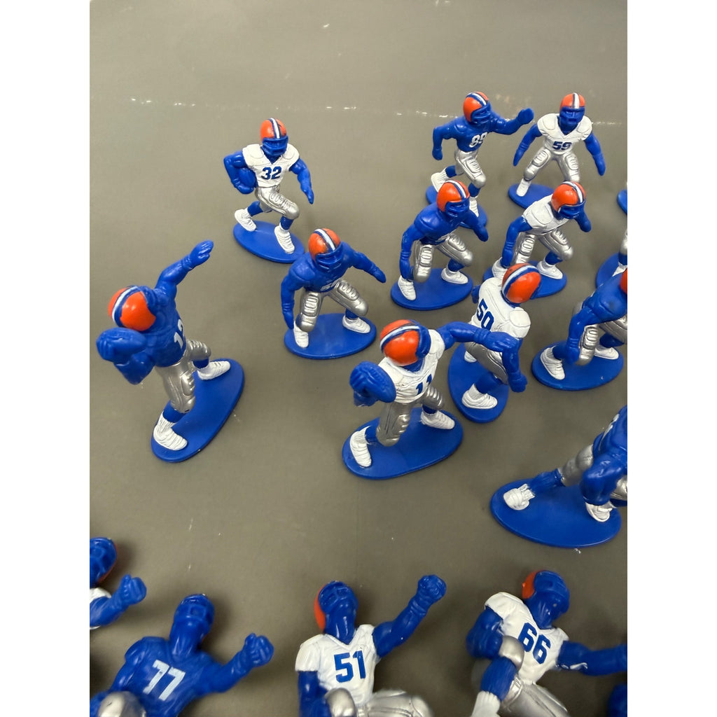 Vintage Electric Football Game Player Figures Blue & Orange Teams 42 Pieces Total