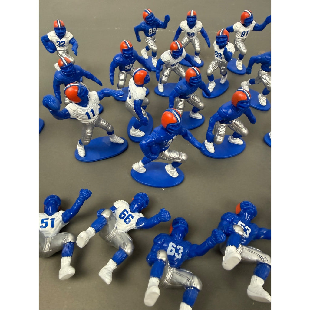 Vintage Electric Football Game Player Figures Blue & Orange Teams 42 Pieces Total